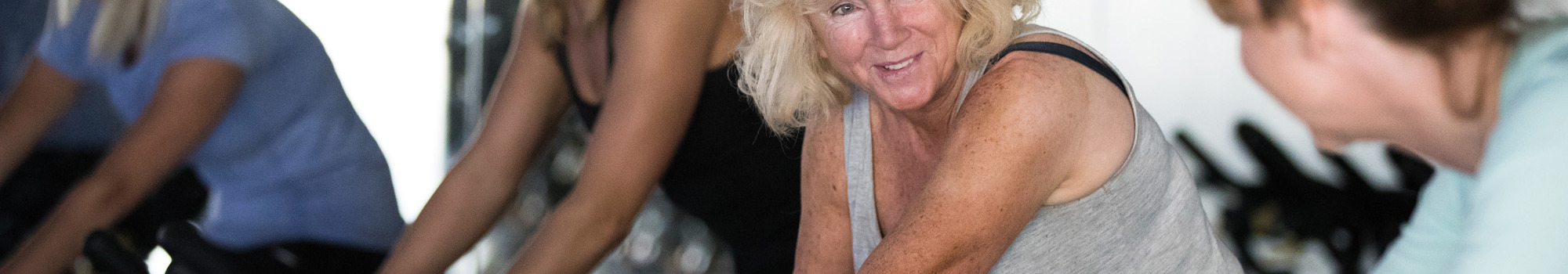 Women during spin class